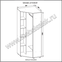 Шкаф угловой Визит 1 (SV мебель)
